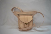 Sac banane unisexe en cuir véritable vintage, forme boîte, fermeture à boucle rotative, étanche, motif géométrique coloré