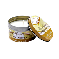 Velas Aromáticas de Lujo en Lata Personalizadas, Cera de Palma, Cilindro, Marca Privada, Decoración para el Hogar, Regalo de Vietnam, Navidad, Año Nuevo, Bodas