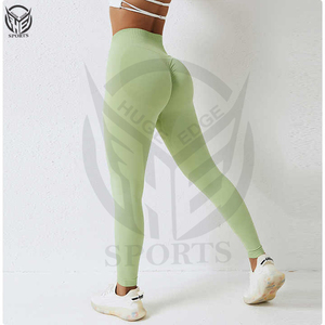 Pantalones de yoga personalizados para levantar glúteos, de color sólido, para gimnasio, fitness, yoga, cintura alta, deportivos, acampanados, para mujer. - Product Image 6