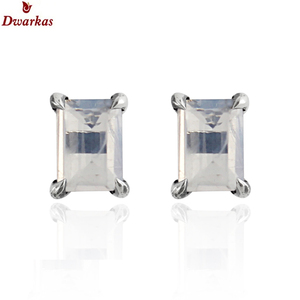 Pendientes de Plata de Ley 925 con piedras preciosas de cuarzo lavanda para mujer, uso diario - Product Image 2