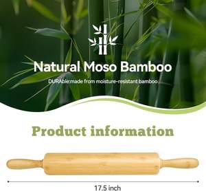 Rodillo de Madera Ecológico para Hornear - Rodillo Largo para Masa con Diseño Floral para Todas las Necesidades de Repostería y para Estirar Masa de Chapati - Product Image 5