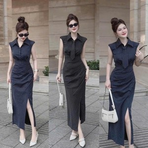 Conjunto largo elegante para niña, conjunto de 2 piezas, ropa, precio de fábrica, informal, lavable, embalaje personalizado, fabricante de Vietnam, elástico - Product Image 1