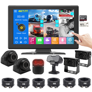 จอสัมผัส 10.1 นิ้ว ระบบบันทึกภาพ DVR สำหรับรถบรรทุก 5 ช่องสัญญาณ พร้อมระบบ AI BSD <span class=keywords><strong>ตรวจ</strong></span>จับคนเดินถนน ระบบ DMS แจ้งเตือนความเหนื่อยล้า <span class=keywords><strong>ชุด</strong></span>กล้องมองหลังพร้อมวิดีโอ USB MP5 - Product Image 1