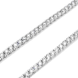 Collier de luxe unisexe tendance en argent 925 plaqué or 14 carats, chaîne tennis, micro-inserts de moissanite taille brillant rond, cadeau de mariage - Product Image 1