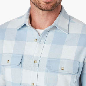 Chemise en flanelle pour homme, dernier style, 100% coton, automne, haute qualité, écologique, avec logo personnalisé, produits les plus vendus - Product Image 4