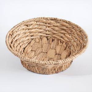 Panier en jacinthe d'eau naturelle, en forme de bol, contenant de rangement, tressé à la main, petits paniers peu profonds - Product Image 6