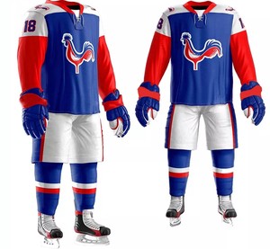 Ensemble d'uniformes de Hockey sur glace 100% Polyester, couleur personnalisée, vente en gros - Product Image 2