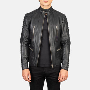Veste en cuir pour hommes, au look tendance en daim, veste en cuir de moto en vente en ligne - Product Image 1