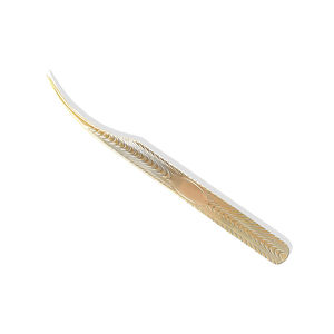 Pince à épiler antistatique à pointe droite incurvée en acier inoxydable pour Extension de cils outils de maquillage en gros pince à épiler - Product Image 3