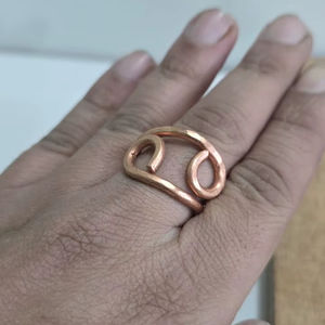 Anneaux de serviette classiques en cuivre pur pour soulager la douleur, bijoux de thérapie biomagnétique, arthrite, durables et réglables - Product Image 1