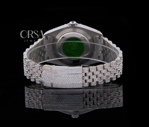 นาฬิกาเพชรมอสซาไนต์สำหรับผู้ชายตัวเรือนควอตซ์สแตนเลส - Product Image 4