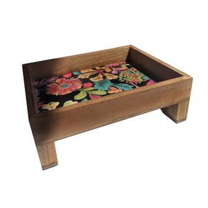 Plateau de service carré en bois au design classique, qualité supérieure, durable, plateau de service décoratif en bois brillant au meilleur prix - Product Image 3