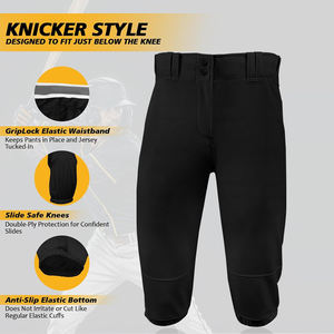 Pantalones de béisbol y softbol para equipos de adultos, ropa deportiva de secado rápido con forro de color azul y blanco, pantalones lisos de béisbol con servicio OEM - Product Image 4