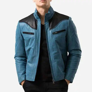 Ropa de calle de talla grande para invierno, chaqueta de cuero Pu para motocicleta, abrigos de cuero para exteriores para hombre, chaqueta de cuero personalizada para hombre - Product Image 1