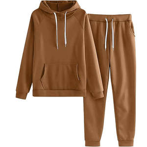 Conjunto Deportivo Informal de Dos Piezas para Mujer, Chándal Deportivo Sólido y Liso, Cómodo y Personalizable al por Mayor - Product Image 1