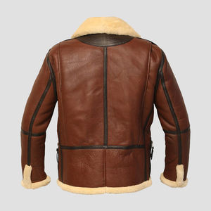 Nueva chaqueta de cuero cómoda para hombre hecha a medida con tamaño de color y forro de tela transpirable y larga para el invierno - Product Image 3