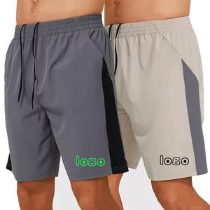 Pantalones cortos informales para correr de secado rápido para hombre al por mayor, pantalones cortos de entrenamiento deportivo transpirables de cintura media de verano con cordón para hombre - Product Image 4