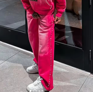 Pantalones Deportivos con Pedrería al por Mayor, Calidad Superior, Precio Bajo, Logotipo Personalizado OEM, Pantalones Deportivos con Pedrería en Oferta - Product Image 3