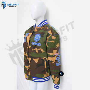 Fabricant OEM, veste de baseball pour homme de haute qualité, col montant, broderie personnalisée, manches en cuir, respirante pour l'hiver - Product Image 4