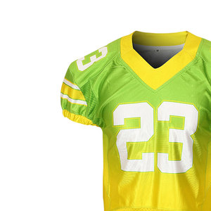 Prix de gros, logo personnalisé imprimé, jersey de football américain en spandex/polyester, haute qualité, manches courtes pour hommes - Product Image 3
