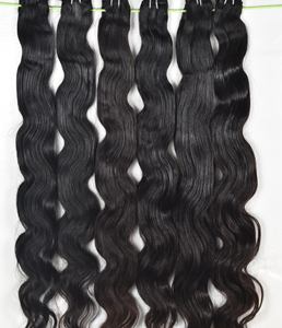 100% Vierge Noir Couleur Remy Indien Vague de Corps Extensions de Cheveux Humains Pas Cher Aucun Traité Fabrique Noir Couleur Temple Bundles - Product Image 4
