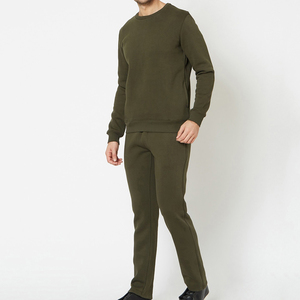 Ensemble survêtement d'hiver en coton respirant et confortable pour hommes, à manches longues, motif solide, personnalisable, tendance 100% - Product Image 2