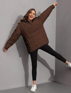 Surdimensionné Pull Puffer Veste pour Femmes à Manches Longues Matelassé Hoodies Manteaux D'hiver Survêtement - Product Image 1