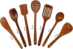Juego de utensilios de cocina de madera sostenibles Las mejores cucharas de madera para revolver sopas y salsas Historia e importancia cultural - Product Image 6