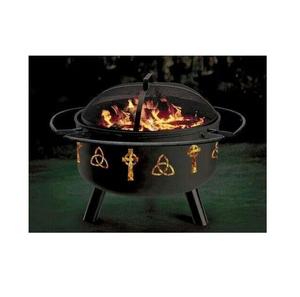 Foyer extérieur moderne et élégant en fer avec design géométrique, brûleur à bois, écologique, taille et couleur personnalisables pour patio/terrasse extérieure - Product Image 5