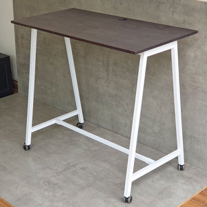 Escritorio Moderno Minimalista FOS de 120x60cm, Madera de Caucho con Patas de Hierro, Requiere Ensamblaje, para Oficina o Estudio, FOS013 - Product Image 3