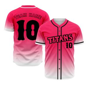 Maillot de baseball unisexe personnalisé OEM vêtements de sport à manches courtes en polyester respirant réversible avec motif vierge imprimé de logo personnalisé - Product Image 2