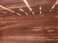 Panneau mural en marbre naturel Honolulu, dalle de bois rouge, grain de bois, imperméable, ignifuge, en stock