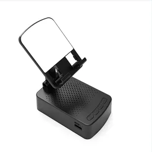 Desktop Cell Phone Holder With Wireless Bluetooth Speaker Adjustable Folding 360 Degree Rotating Power Bank