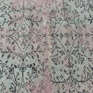 Turkish Vintage Rug, Accent 2.9x7.1 ft (89x217 cm) Rug, <b>Brown</b> Bordered <b>Wool</b> Rug - Product Image 5