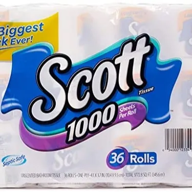 Scott 1,000 Sheets per Roll Toilet Paper, 36 Rolls