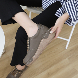 [JSHOE] Zapatillas Deportivas de Plataforma con Cordones de Cuero Vacuno, 5.5cm, Ligeras, Cómodas y Casuales - Product Image 3