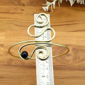 กำไลข้อมือส่วนบนของชนเผ่าแบบโบฮีเมียนสร้อยข้อมือทองเหลืองกลมเกลียวปรับได้เครื่องประดับร่างกายแฟชั่น - Product Image 2