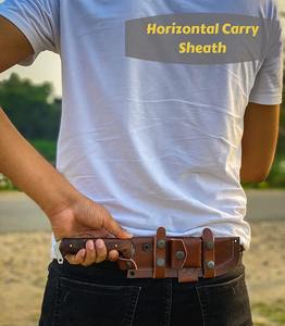 Couteau artisanal en acier Damas, lame de 7 pouces, dureté 55-58 HRC, manche en bois de rose, design ergonomique, pour la chasse, la survie et le camping - Product Image 2