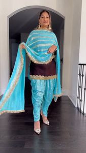 Punjabi Patiyala prêt à porter en gros robe costume indien pakistanais ethnique dames fête Salwar Kameez femmes coton adultes 2025 - Product Image 5