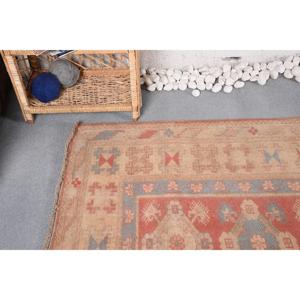 Alfombra Turca de 4,1x6,5 pies, Alfombra Vintage con Borde Beige - Product Image 5