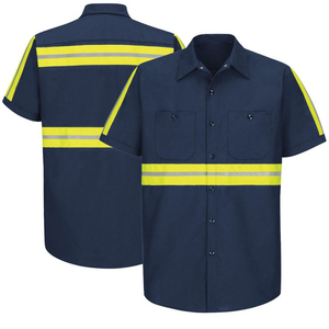 Ropa de trabajo de seguridad transpirable de manga larga Hi Vis Polo servicios OEM secado rápido impermeable antiestático reflectante para hombres - Product Image 4