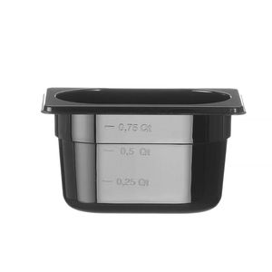 Contenitore Gastronorm 1/9 per Alimenti 1L Nero 176x108x(H)100mm di HENDI - Product Image 1