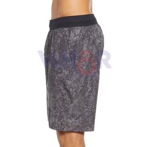Pantalones cortos de gimnasio con logotipo personalizado para hombre, tela de lona, patrón sólido, teñido liso, entrenamiento, Fitness, ropa informal para correr, venta al por mayor, pantalones cortos de gimnasio - Product Image 3