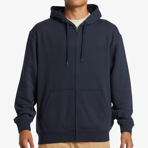 เสื้อฮู้ดซิปบ็อกซี่สำหรับผู้ชายเสื้อมีฮู้ดแบบรูดซิปทรงบ็อกซี่สำหรับฤดูหนาวออกแบบได้ตามต้องการ - Product Image 6