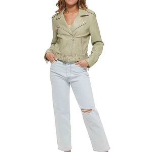 Chaqueta de Cuero para Mujer, Fabricada Profesionalmente, Transpirable, Cómoda, Informal, de Moda, para Exteriores - Product Image 5