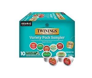 Paquete Variado de Cápsulas K-Cup Twinings, Incluye English Breakfast, Earl Grey, Chai, Green y Peppermint, 10 Unidades - Product Image 1