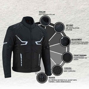 Produit tendance sur mesure nouveauté Streetwear vestes de moto en polyester à la mode avec fermeture éclair avant - Product Image 4