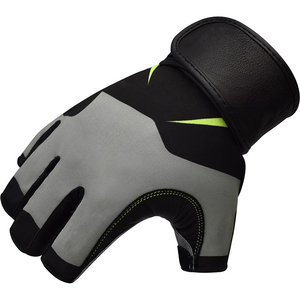 High Quality Leather Fingerless Gym Gloves for <b>Men</b> Women for Outdoor Fitness Training Cycling Weight Lifting By GLOVES City - Product Image 3