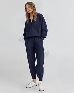 Nuevos chándales elegantes para mujer: chándal recortado resistente al estiramiento combinado con comodidad y moda - Product Image 3