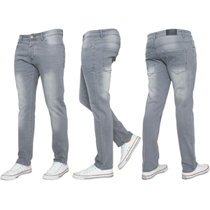 Wholesale 2024 custom High Quality Custom Logo Straight <b>Men's</b> Skinny Mid-waist <b>Elastic</b> Denim Pants Trouser Slim <b>Jeans</b> Pants - Product Image 2
